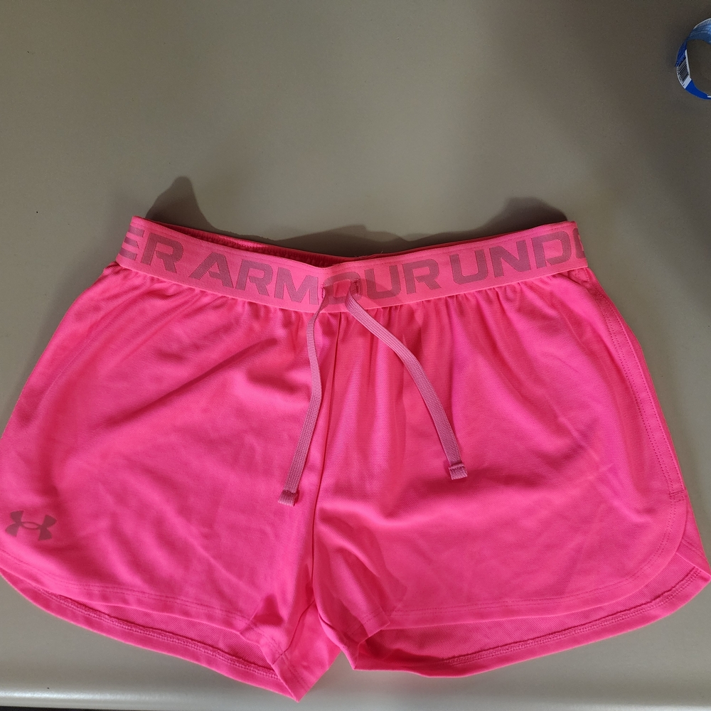 Under Armour Youth's Bright Pink Athletic Shorts